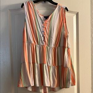 Torrid Striped Sleeveless Top